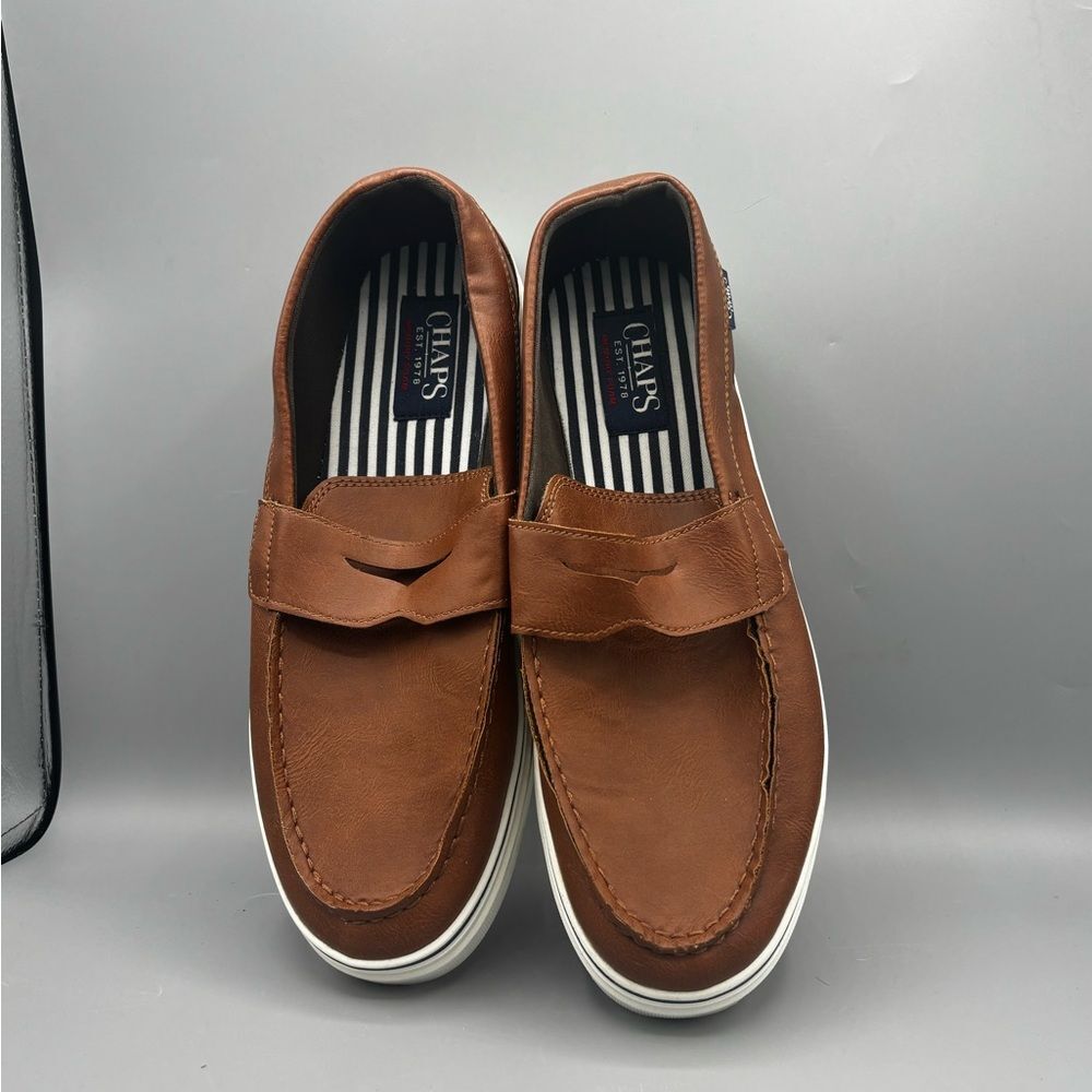 Chaps Men's Tan Slip-On Loafers
